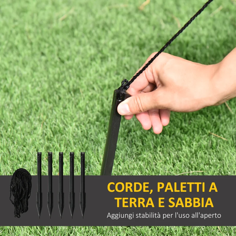 HOMCOM Albero di Natale Gonfiabile con 11 Luci a LED, Babbo Natale Cagnolino e Orso, 223 cm, Impermeabile IP44