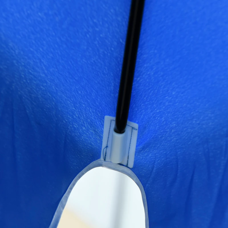 Outsunny Parasol de jardin Parasol droit inclinable rectangulaire métal polyester haute densité 2L x 2l x 2,6H m bleu