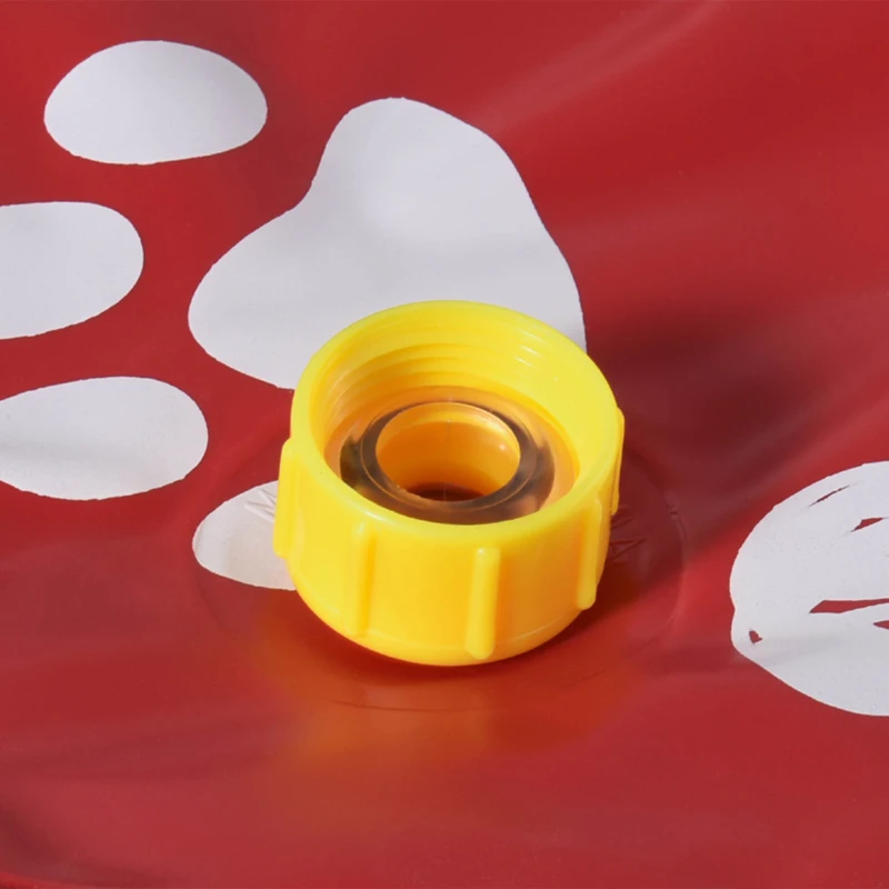 PawHut Tapete de Juegos de Agua Redondo Ø170 cm con Bonito Estampado y Superficie Antideslizante para Perros Rojo y Azul