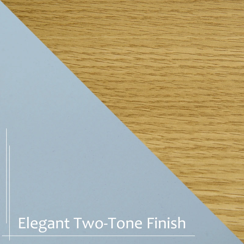 HOMCOM Coffee Table with Storage, Centre Table with Open Shelf and Wood Effect Tabletop, Rustic Living Room Table, Grey