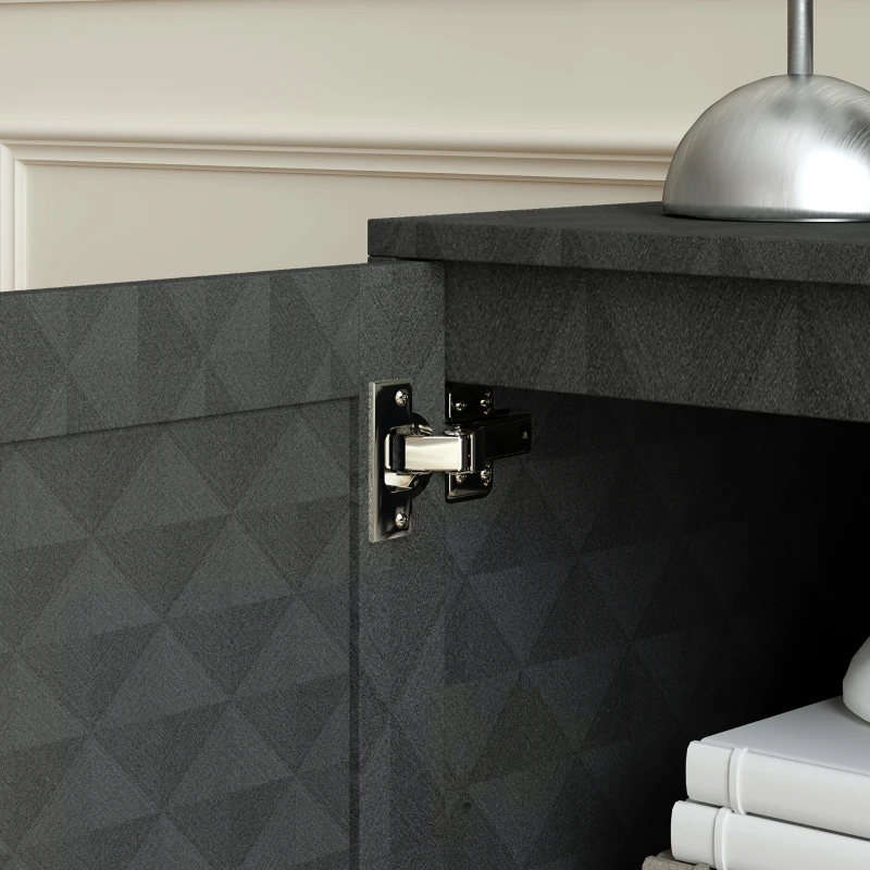 HOMCOM Modern Sideboard, Freestanding Sideboard Storage Cabinet with Adjustable Shelf and 2 Doors for Living Room, Grey