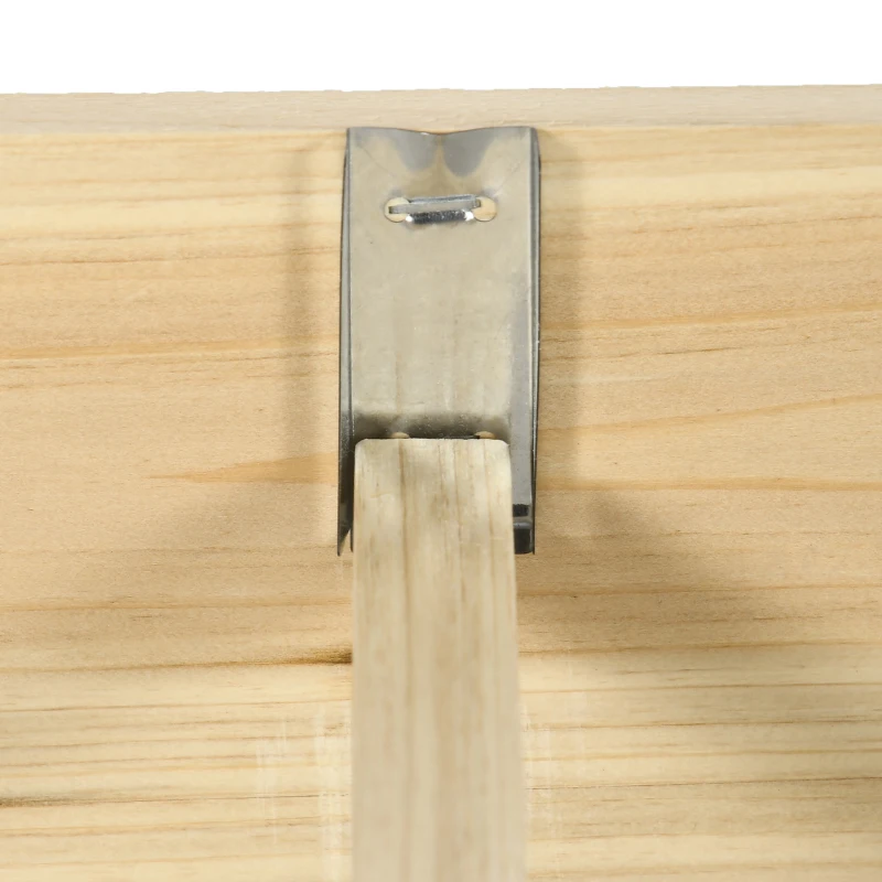 Outsunny Raised Bed with Greenhouse, Wooden Garden Planter Box with PVC Cover, Roll Up Windows, Dual Use for Vegetables, Plants, Flowers, 115 x 80 x 54 cm, Natural Wood Effect