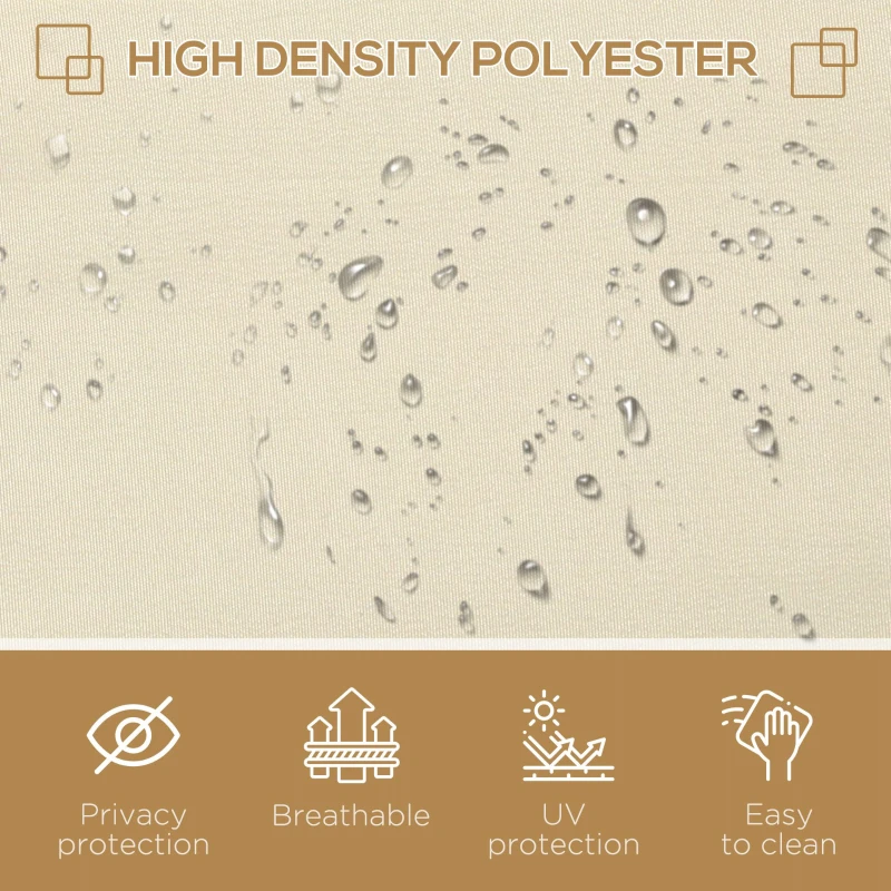 Outsunny Retractable Sun Side Awning Screen Fence Patio Garden Wall Balcony Screening Panel Outdoor Blind Privacy Divider (3x2M, Beige)