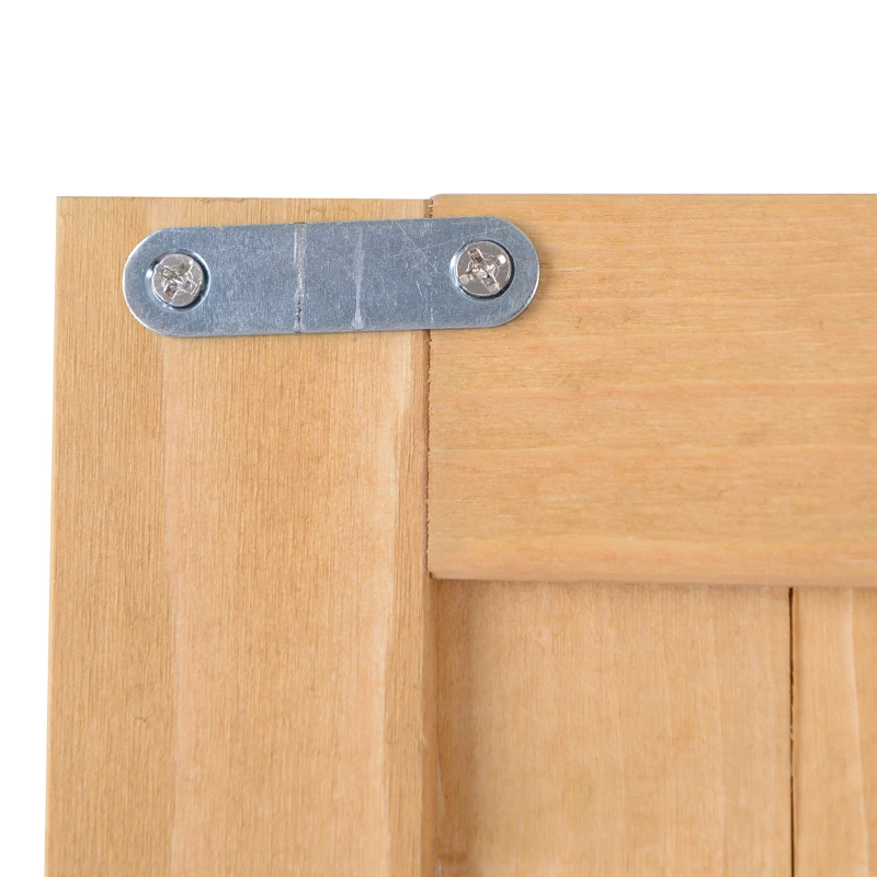 Outsunny Casetta da Giardino Legno con Porta Doppia, Mensole e Finestre, 127.5x50x164cm