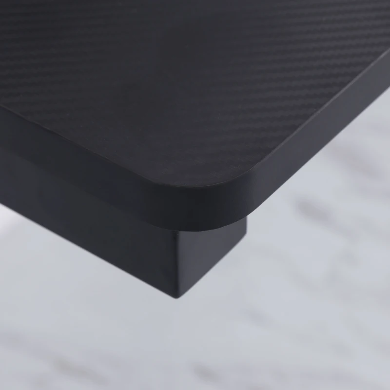 HOMCOM Scrivania Gaming Moderna per Camera o Ufficio con 2 Fori Passacavi, 120x60x73cm - Nero