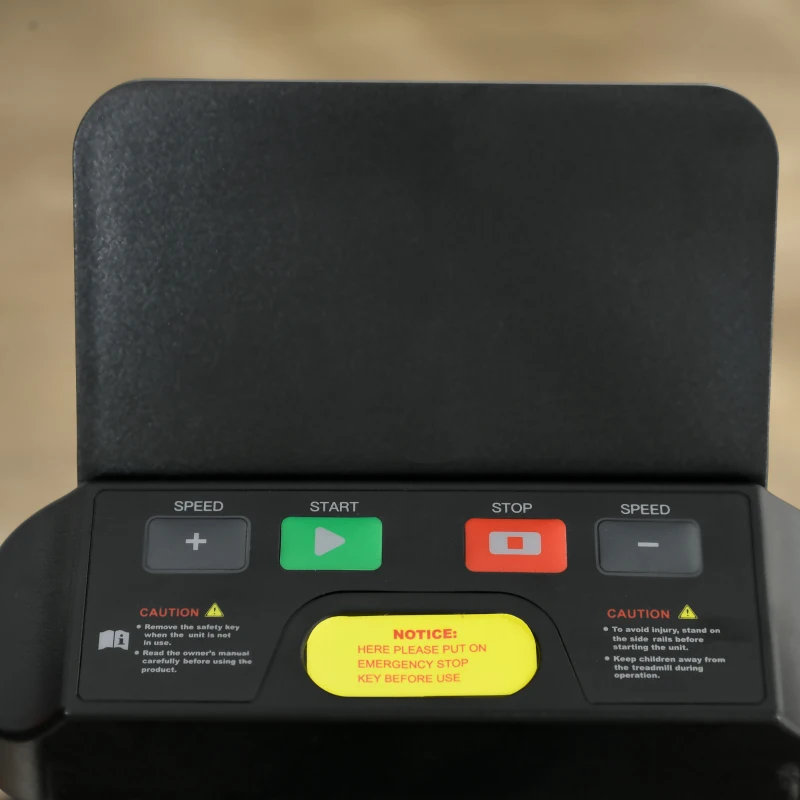 HOMCOM Foldable Walking Treadmill, with LED Display and Wheels, for Home, Office, Gym, Red