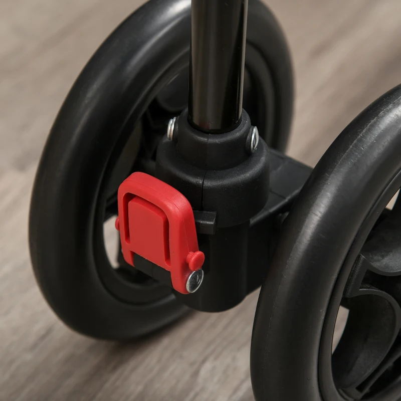 HOMCOM Bike Trailer 2 In1 Child Kids Stroller 2 Seater Carrier with Adjustable Handlebar Hitch Coupler Green