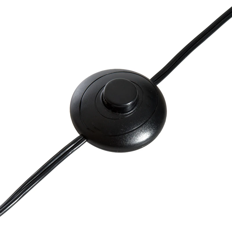 HOMCOM Lampe lampadaire colonne sur pied abat-jour lin circulaire double lumière tamisée 40 W dim. Ø 15 x 120H cm gris chiné