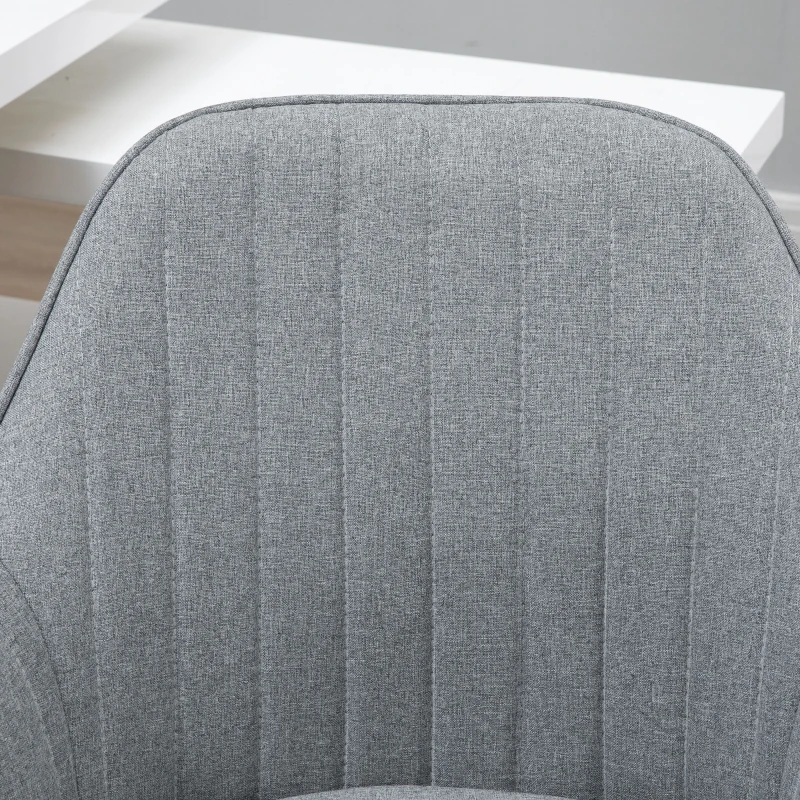 Vinsetto Lot de 2 chaises de bureau contemporain dossier accoudoirs striés hauteur réglable pivotant 360° piètement chromé