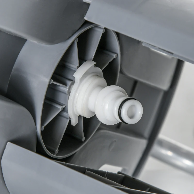 Outsunny Avvolgitubo da Giardino a Parete e Autoportante per 40m di Tubo con Manovella, Grigio