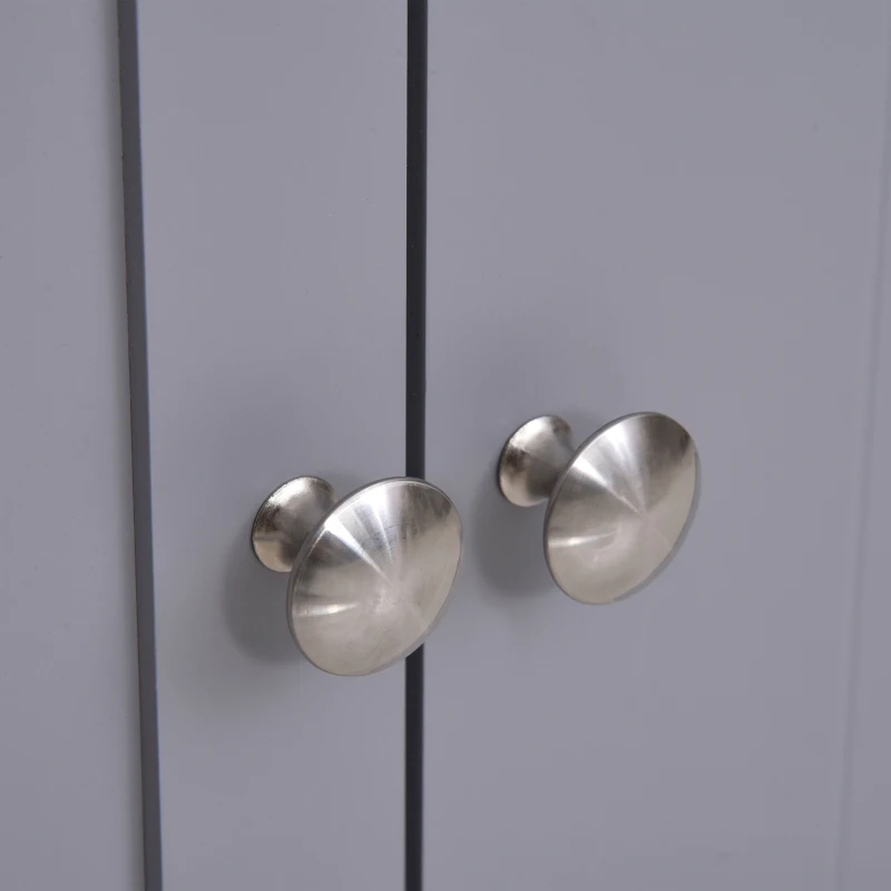 kleankin Meuble salle de bain sous lavabo - meuble sous-vasque - placard 2 portes avec étagère - dim. 60L x 30l x 60H cm - en bois gris blanc