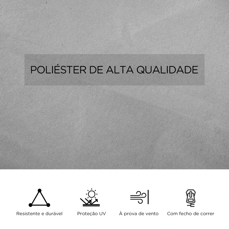 Outsunny 4 Paredes Laterais para Tenda 302x205 cm Laterais para Tenda Universal com Ganchos e Argola em C para Tenda Cinza Claro
