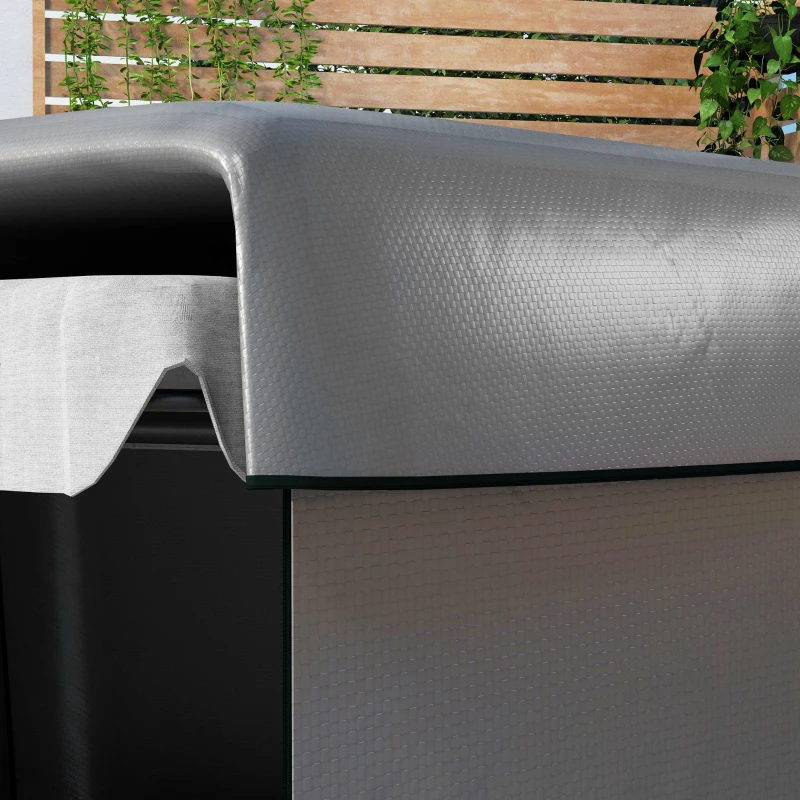 Outsunny Capa Protetora para Baloiço de Jardim de 3 Lugares 215x155x150 cm Impermeável com Fecho de Correr Cinza Escuro