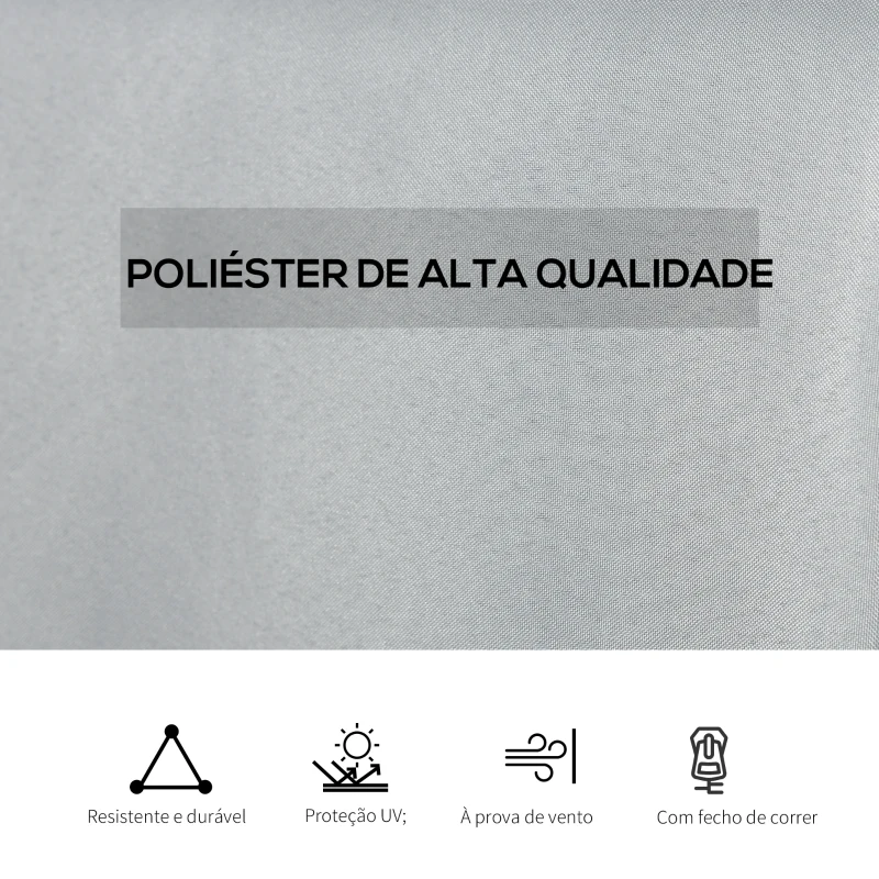 Outsunny 4 Paredes Laterais para Tenda 352x205 cm Laterais para Tenda Universal com Ganchos e Argola em C para Tenda Cinza Claro