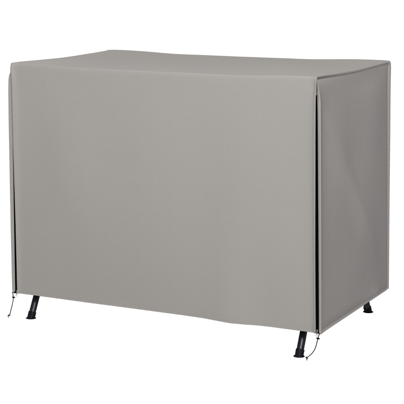Outsunny Capa para Móveis de Jardim Capa Protetora para Baloiços de Exterior com Fecho de Correr 205x124x164 cm Cinza Claro