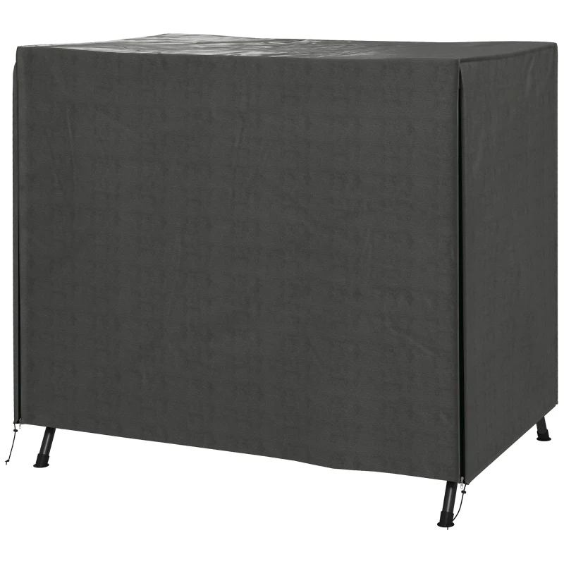 Outsunny Capa para Móveis de Jardim Capa Protetora para Baloiços de Exterior com Fecho de Correr 177x114x152 cm Cinza Escuro