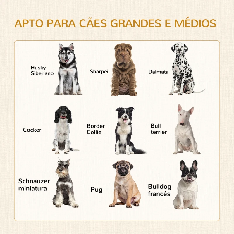 PawHut Gaiola para Cães de Madeira Mesa de Centro l com 2 Portas com Fechadura Almofada de Tecido Oxford 94x60x71,5 cm Madeira