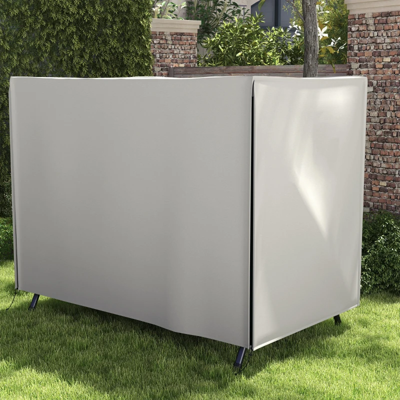 Outsunny Schutzhülle für Gartenschaukel, reißfest, wetterfest, Tex-Lock-System, 205x124x164 cm, Grau(m-8)