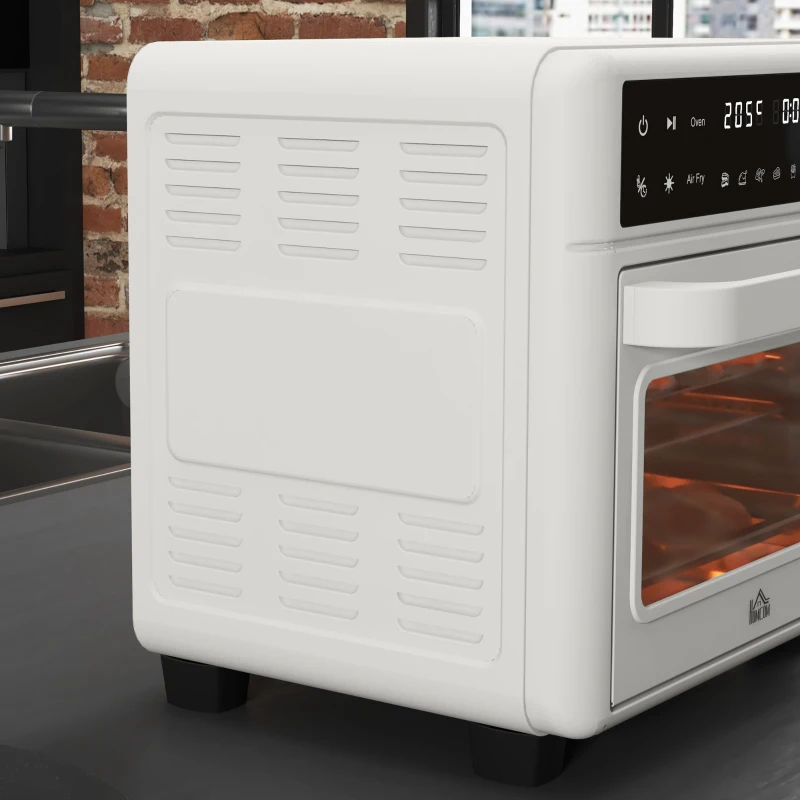 HOMCOM Four électrique de table 13L 1200W Friteuse à air 1200W Air Fryer avec 12 modes de chauffage et minuterie crème(m-9)