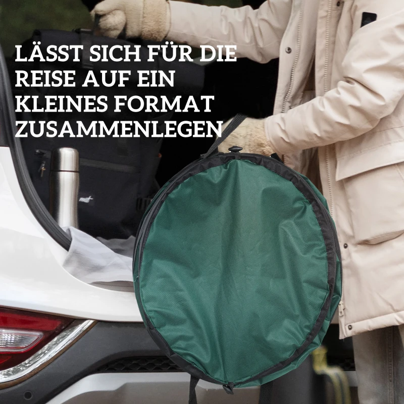 Outsunny Gartensack 4x86L wasserdicht Gartenabfallsack mit Trageschlaufen Griffe, stabil robust Laubsack Grün