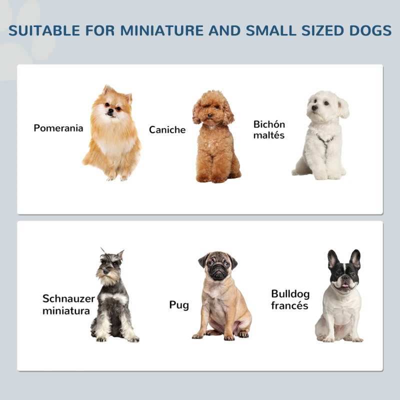 PawHut Comedero Elevado para Perros con 2 Cuencos Extraíbles de Acero Inoxidable 44x24x15 cm Gris