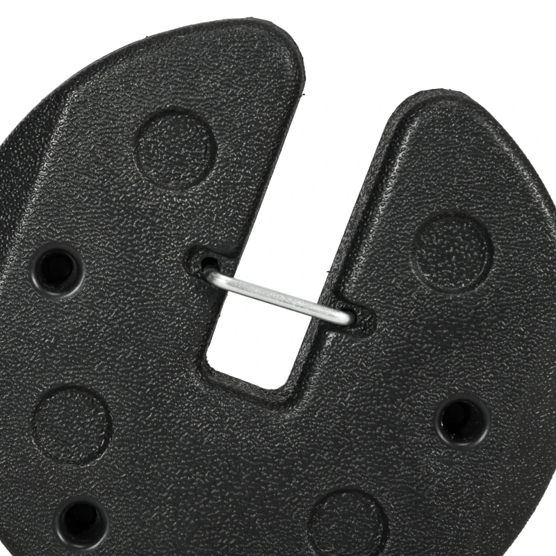 Outsunny Pack de 4 Pesos para Carpas Plegables Rellenados con Cemento Bases para Toldo Pérgola Ø22x5,5 cm Negro