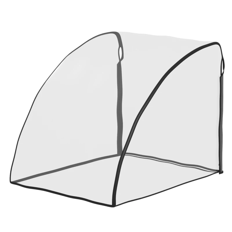 HOMCOM Regenschutz für Kinderfahrradanhänger, mit Fenster, 76 x 61 x 61 cm, transparent