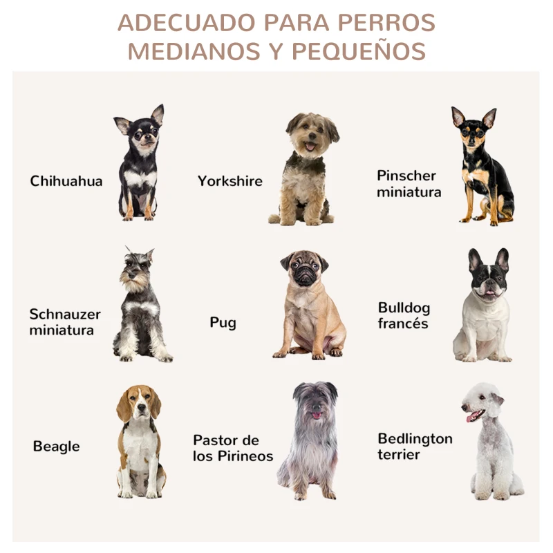 PawHut Jaula para Perros Medianos con 2 Puertas con Pestillo Estructura de Acero Inoxidable 80x50x56,5 cm Blanco