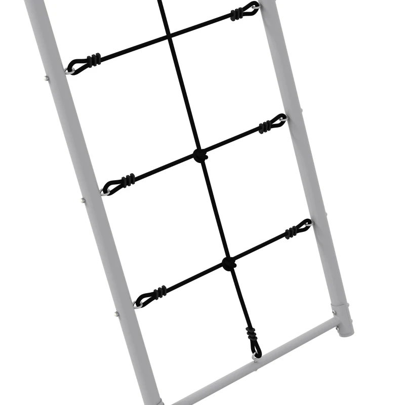 Outsunny Baloiço para Crianças 4 em 1 com 2 Baloiços Trepador Rede de Escalada Corda Ajustável e Anti-UV 260x185x180 cm Cinza e Verde