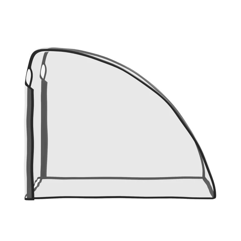 HOMCOM Regenschutz für Kinderfahrradanhänger, mit Fenster, 76 x 61 x 61 cm, transparent