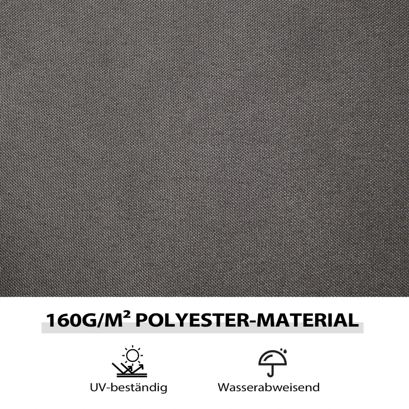 Outsunny Paviljoenzijwanden, 4 zijwandpanelen voor tuinpaviljoen, met ritssluiting, 3 x 3 m Paviljoen, Donkergrijs