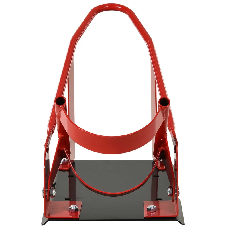 HOMCOM Caballete Elevador Universal con Longitud Ajustable Tapas de Goma Base Estructura Metálica Carga 450 kg Rojo