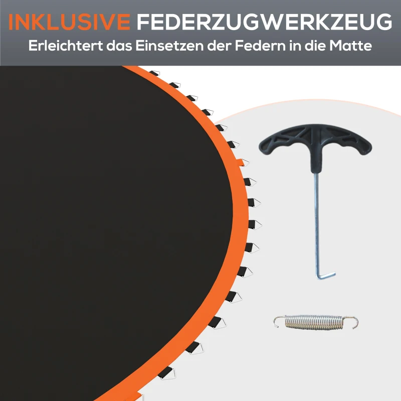 SPORTNOW Mata do Trampolina, Okrągła Powłoka Skoczna, Polipropylen, Pomarańczowa