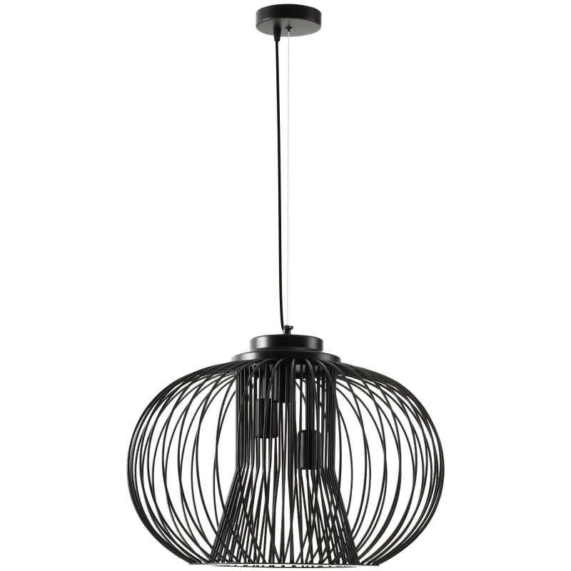 HOMCOM Lampadario da Soffitto Design Moderno con Attacco E27 e Altezza Regolabile, Ф50x150cm