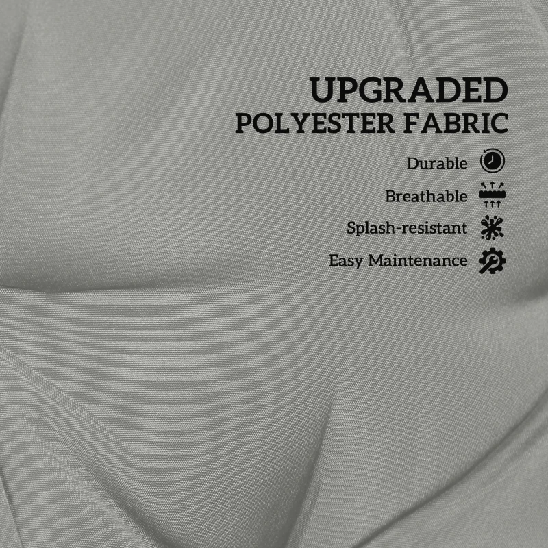 Outsunny 2 Seater Bench Pad, Garden Chair Cushion with Back and Ties for Indoor and Outdoor Use, 98 x 100 cm, Light Grey