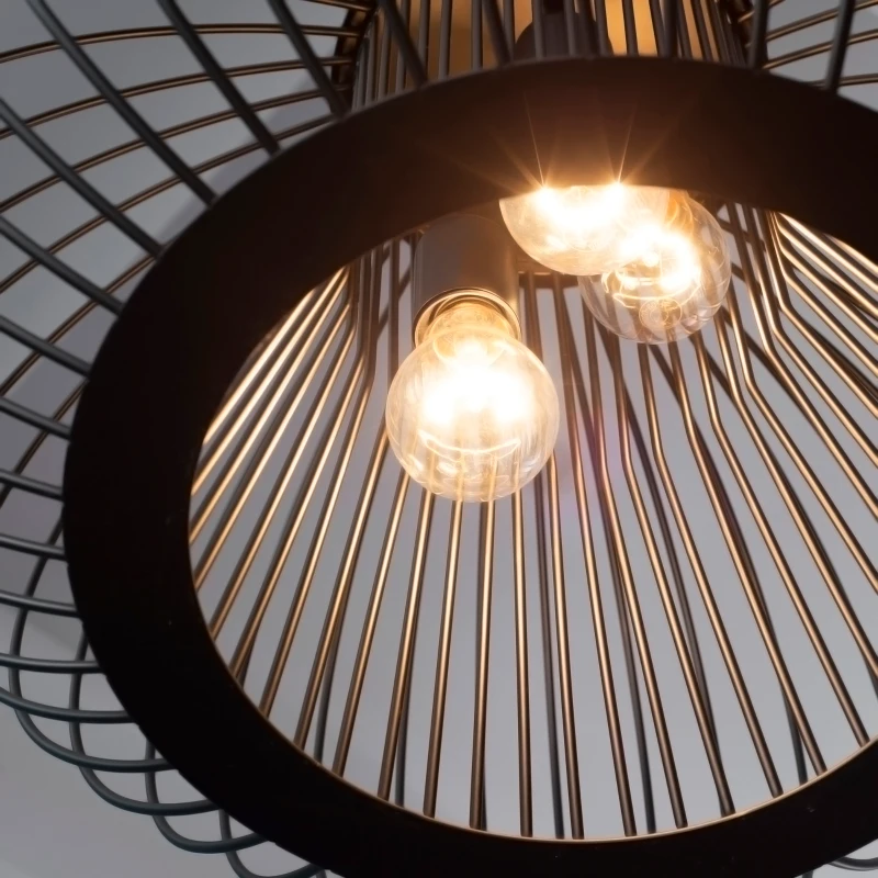 HOMCOM Lampadario da Soffitto Design Moderno con Attacco E27 e Altezza Regolabile, Ф50x150cm