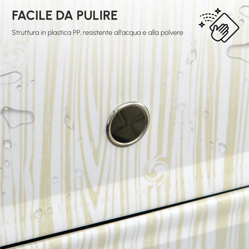 HOMCOM Mobile Scarpiera Modulare Salvaspazio, 6 Cubi 45x35x17 cm in Acciaio e PP, Bianco