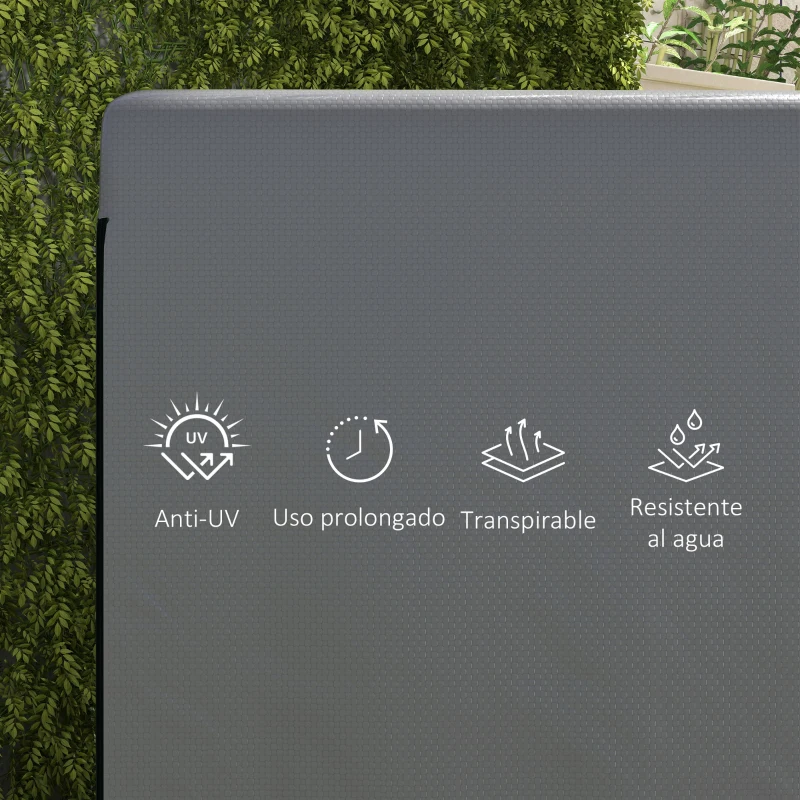 Outsunny Funda Protectora Impermeable para Balancín de Jardín 3 Plazas con Cremallera Antipolvo y Antiviento 215x155x150 cm