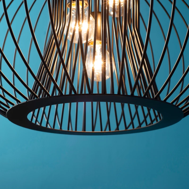 HOMCOM Lampadario da Soffitto Design Moderno con Attacco E27 e Altezza Regolabile, Ф50x150cm