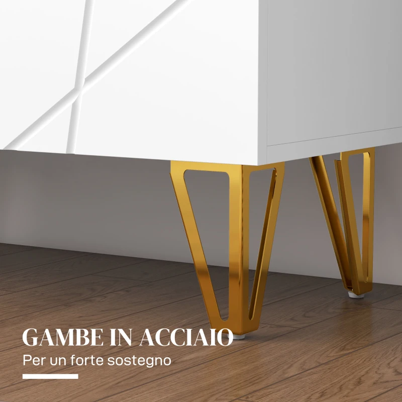 HOMCOM Scarpiera Moderna per 15-20 Paia di Scarpe, Ripiani Regolabili e Chiusura Ammortizzata, 72x31.5x95 cm, Bianco