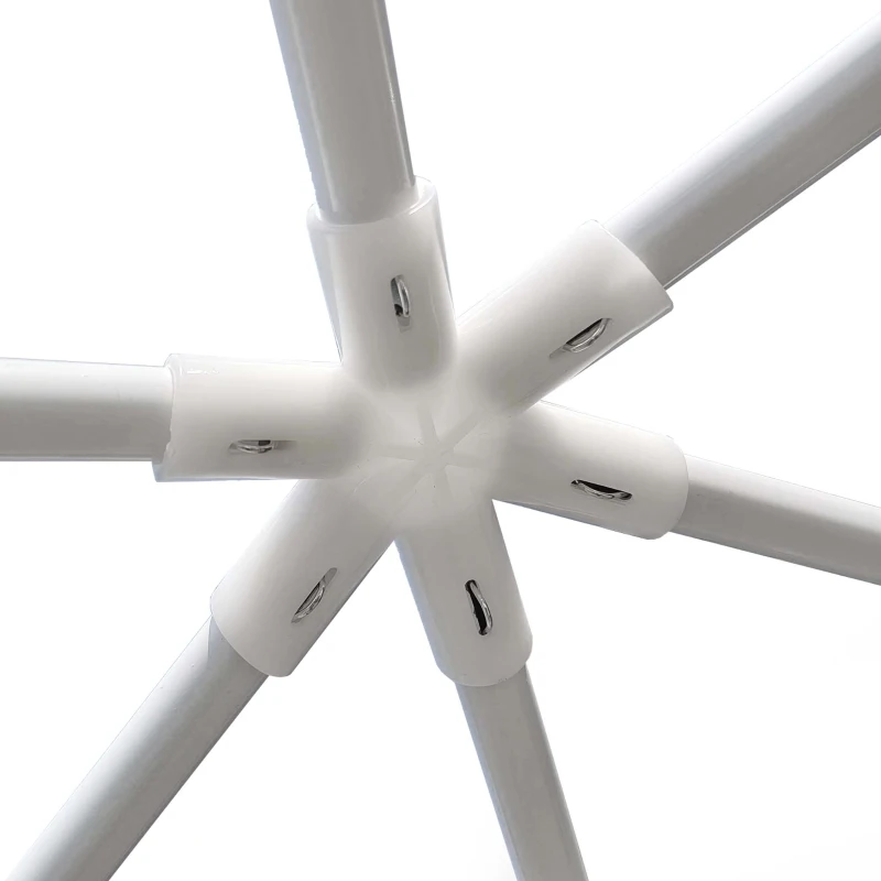 Outsunny Gazebo da Giardino Esagonale con Doppio Ingresso, in Metallo e Poliestere, 3.9x3.9x2.5 m, Grigio