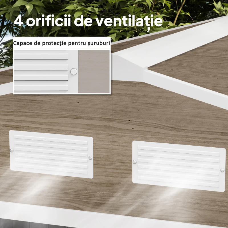 Outsunny Magazin Gradina 277×195×192 cm – Depozitare Unelte cu Ventilatie