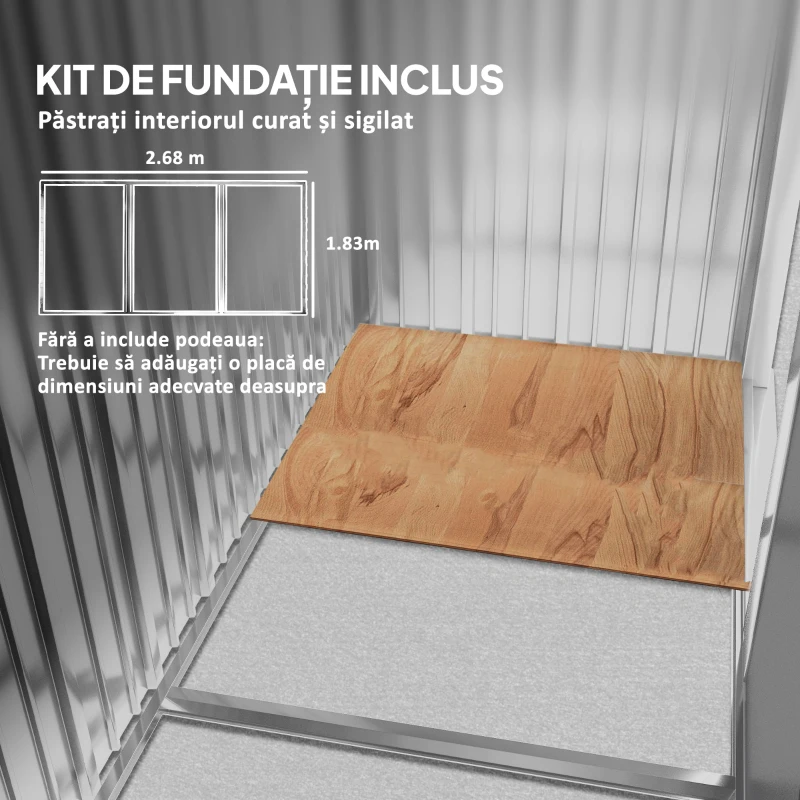 Outsunny Magazin Gradina 277×195×192 cm – Depozitare Unelte cu Ventilatie