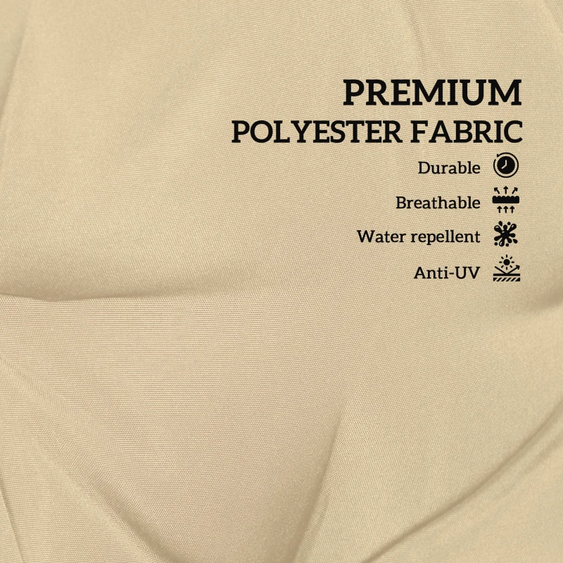 Outsunny Set of Two Outdoor Seat Cushions - Khaki