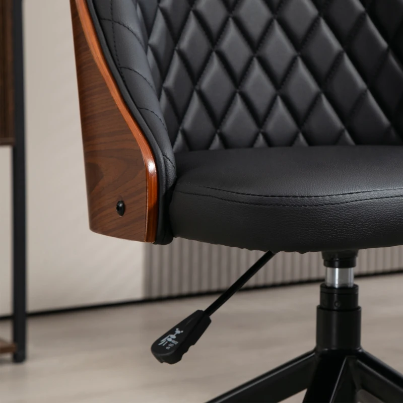 Vinsetto krzesło biurowe ergonomiczne kolor czarny 48,5 x 54,5 x 81-87 cm(m-7)