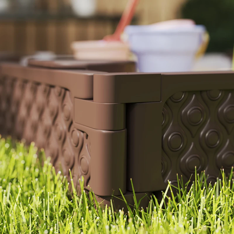 AIYAPLAY Arenero Infantil con 4 Asientos Cubierta Resistente y Diseño Abierto para Jardín Patio o Terraza 119x119x22 cm Marrón