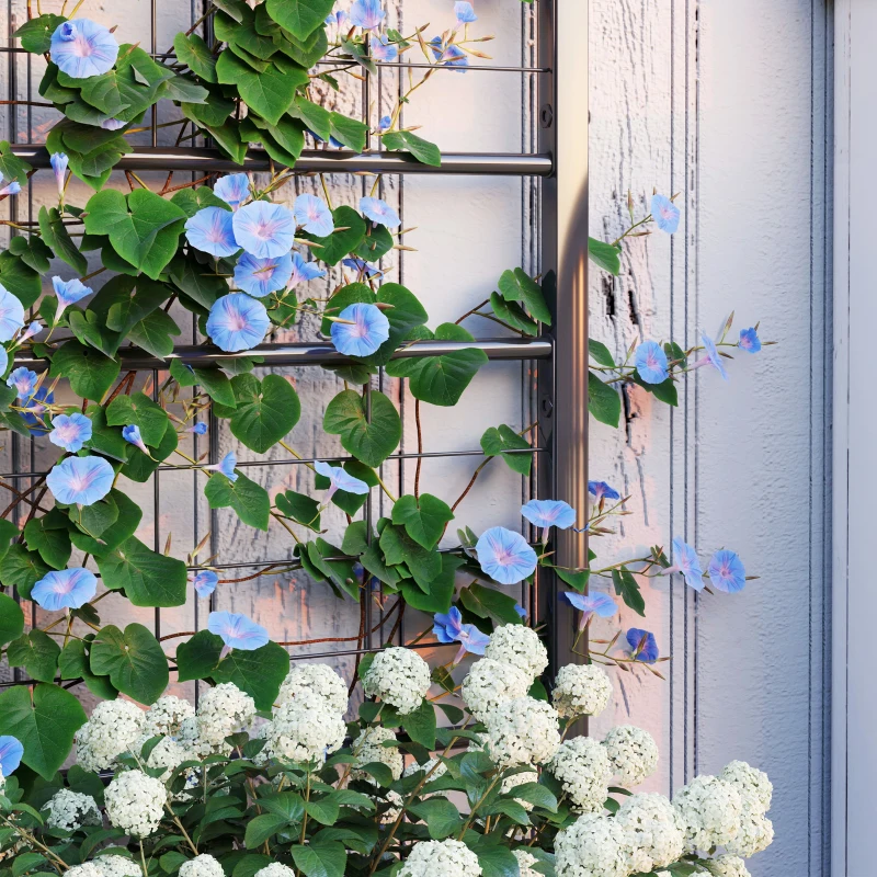 Outsunny Jardinière surélevée pour le jardin avec treillis, acier galvanisée avec motif en losange, 90 x 40 x 120 cm, noir