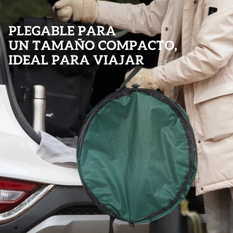 Outsunny Set de 4 Bolsas de Basura de Jardín 86L con Asas Fijación de Botones y Diseño Pop-Up Plegables y Reutilizables