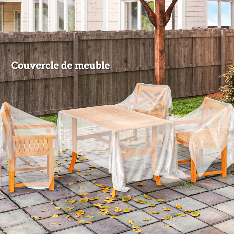 Outsunny Bâche pour serre bâche plastique transparente 6 x 10 m imperméable résistante aux UV polypropylène 150g/m² transparent