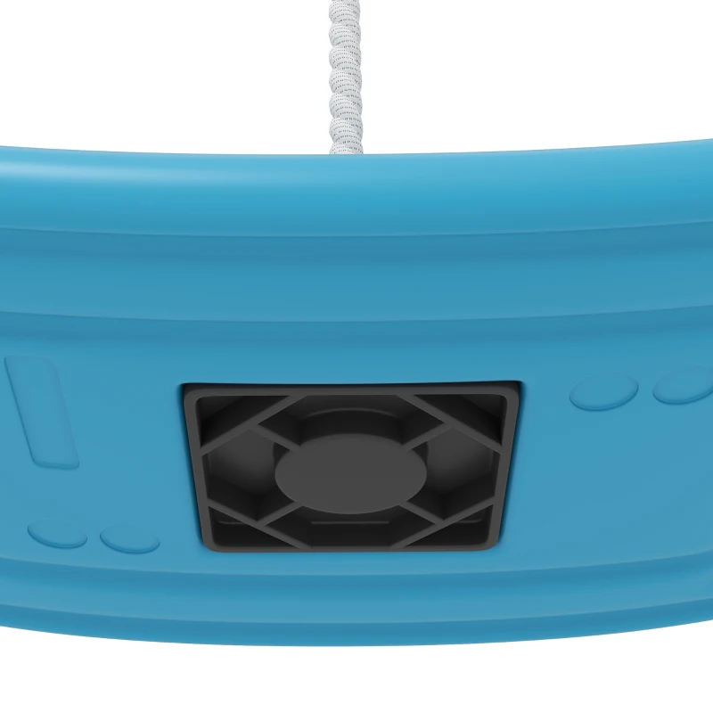 AIYAPLAY Balançoire enfant extérieur et intérieur avec corde réglable, mousqueton, charge max. 70 kg, bleu